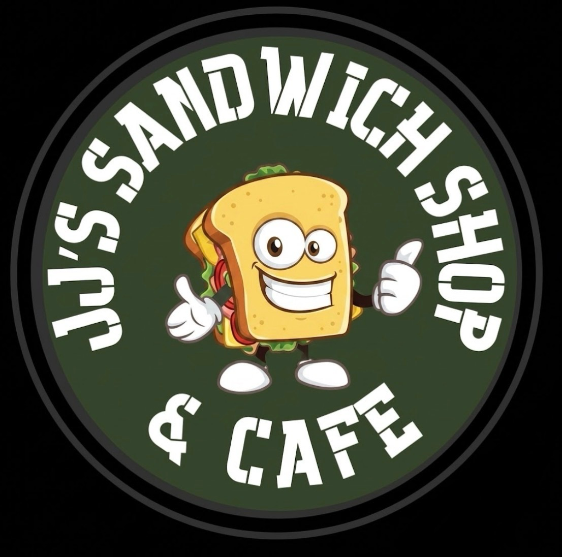 JJ's Sandwich Shop & Cafe circular logo